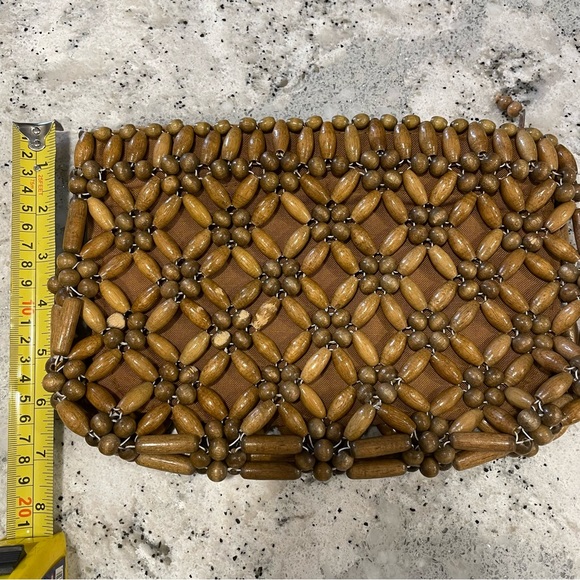 Set of 2 Vintage Wooden Bead Bags - Picture 2 of 11